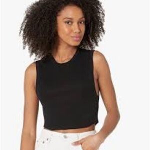 Zara Black Sleeveless Crop Top
